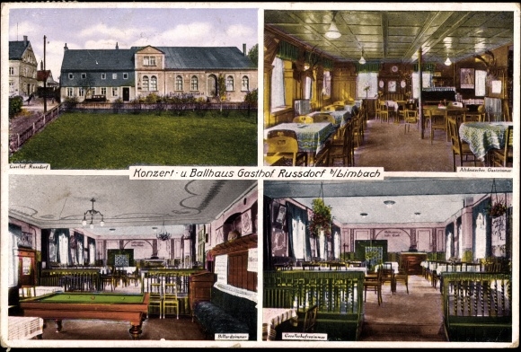 PC Rußdorf Limbach Oberfrohna Saxony, concert and ballroom, R. Sittner, pool table