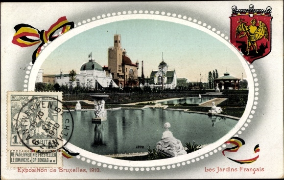 passe-partout herb KP Exposition de Bruxelles 1910, Les Jardins Francais