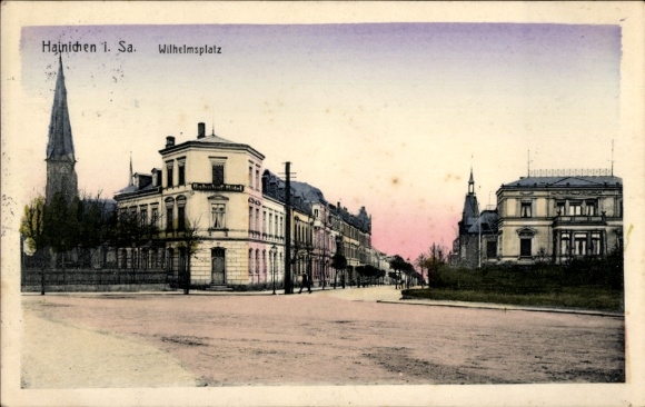 Ak Hainichen in Sachsen, Wilhelmplatz