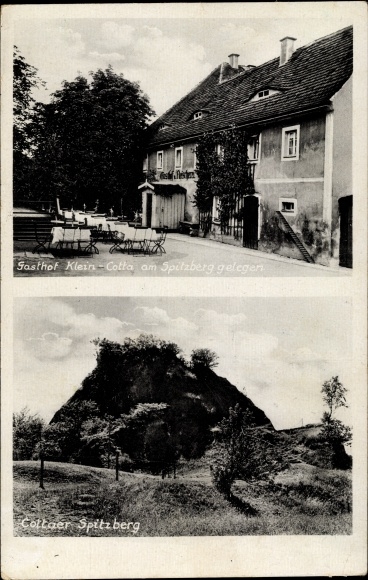 Ansichtkaart Kleincotta Cotta Dohma Sachsen, Gasthof, Cottaer Spitzberg