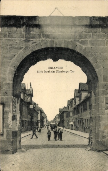 Ak Erlangen in Mittelfranken Bayern, Nürnberger Tor