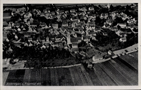 KP Andelfingen Langenenslingen Kąpać Württemberg, zdjęcie lotnicze, panorama miasta
