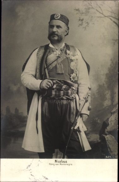 Postcard Nicolaus von Montenegro, portrait, King Nikola I