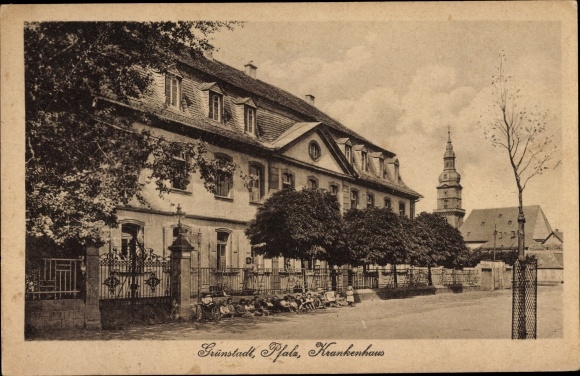 Ak Grünstadt in der Pfalz, Krankenhaus