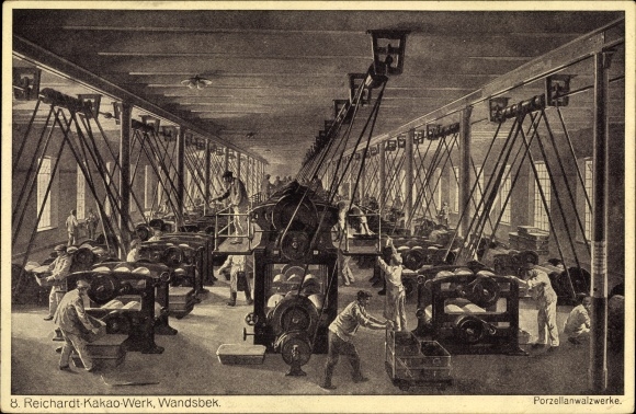 PC Hamburg Wandsbek, Reichardt cocoa factory, porcelain rolling mills, workers