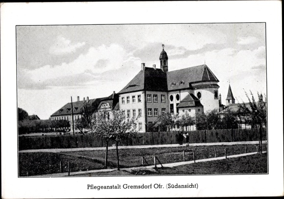 Ak Gremsdorf Mittelfranken, Die Südansicht der Pflegeanstalt