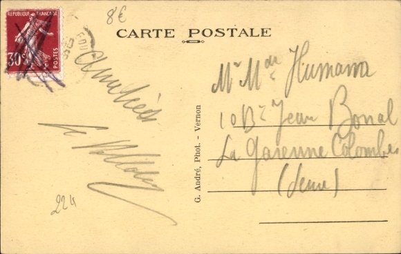 CPA Le Vaudreuil Eure, Paysage à l'Entrée du Pays