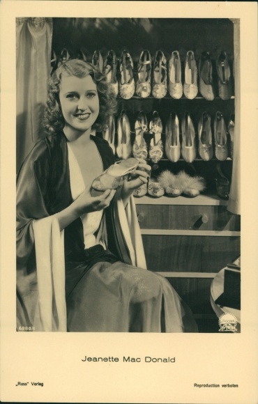 KP aktorka Jeanette Mac Donald, portret, szafka na buty, Ross Verlag 6880/1