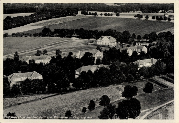 Postcard Wöllershof Störnstein in the Upper Palatinate Bavaria, aerial photograph