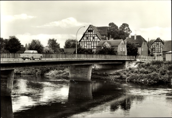 Ansichtkaart Schweinitz Jessen op de Elster, Elsterbrücke