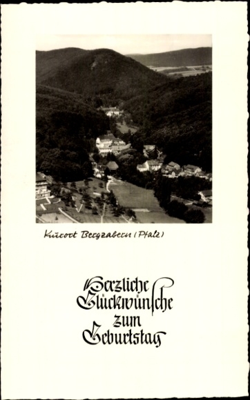 Postcard Bad Bergzabern Rheinpfalz, aerial photograph