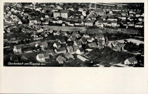 Postcard Oberbexbach Bexbach in Saarland, aerial view of numerous houses, quiet surroundings