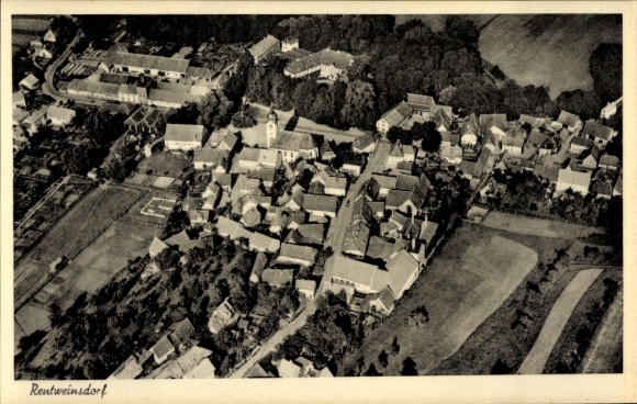 Ak Rentweinsdorf Bayern, Fliegeraufnahme