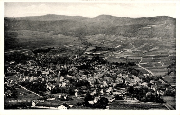 Postcard Deidesheim in the Palatinate, aerial photograph