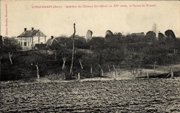 Postcard Longchamps Eure, Interieur du Château