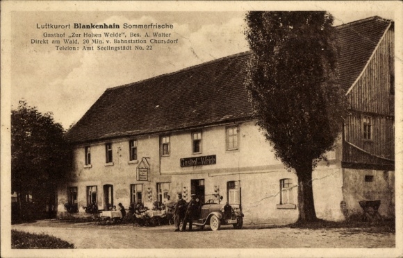 Ak Blankenhain Crimmitschau Sachsen, Gasthof zur hohen Weide, Bes. A. Walter
