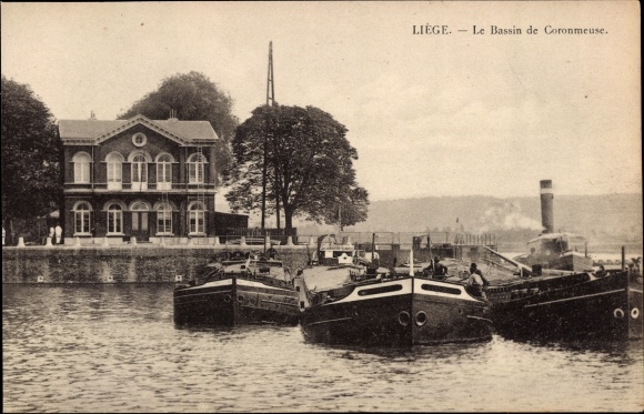 Postcard Liège Lüttich Wallonien, The Coronmeuse Basin