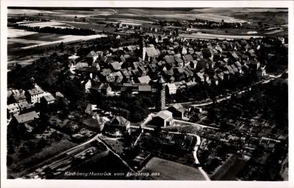 Postcard Kirchberg im Hunsrück, aerial photograph