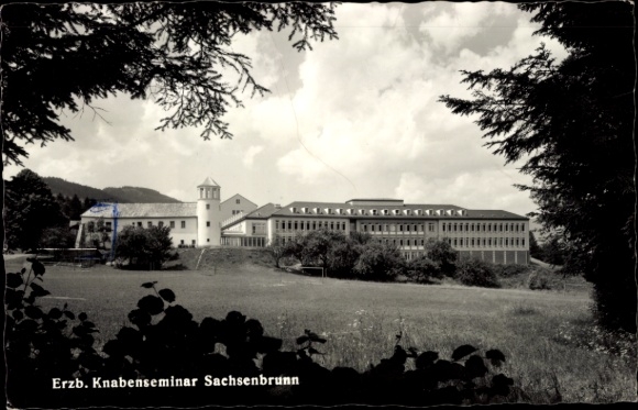 Ak Sachsenbrunn Eisfeld in Thüringen, Erzb. Knabenseminar  Landschaft, Gebäude