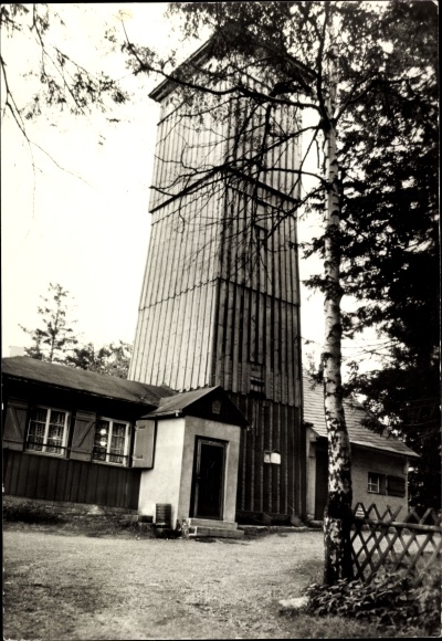 PC Lauter Bernsbach in the Ore Mountains of Saxony, Morgenleithe lookout tower, restaurant