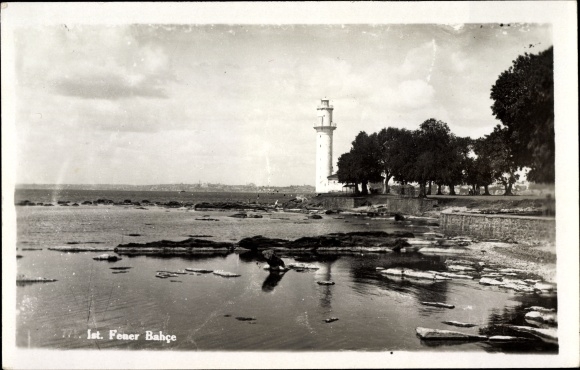Photo Postcard Fener Bahçe Constantinople Istanbul Turkey, Lighthouse