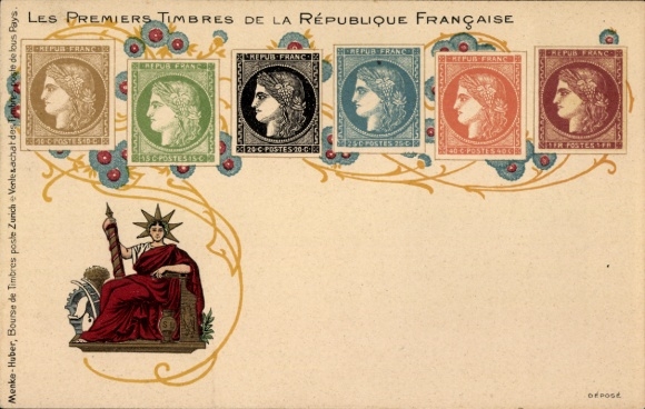 Stamps Chromo-Litho The first stamps of the French Republic