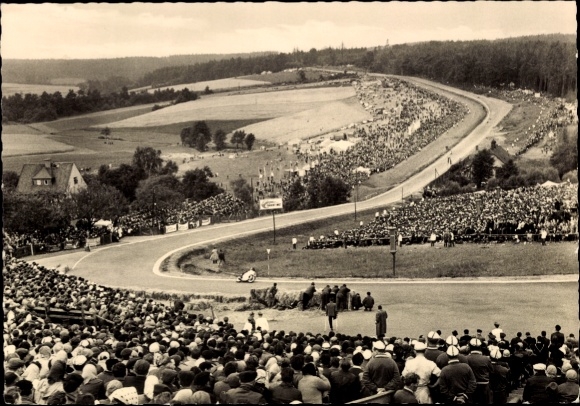 Ak Hohenstein Ernstthal in Sachsen, Sachsenring Rennen, Queckenbergkurve