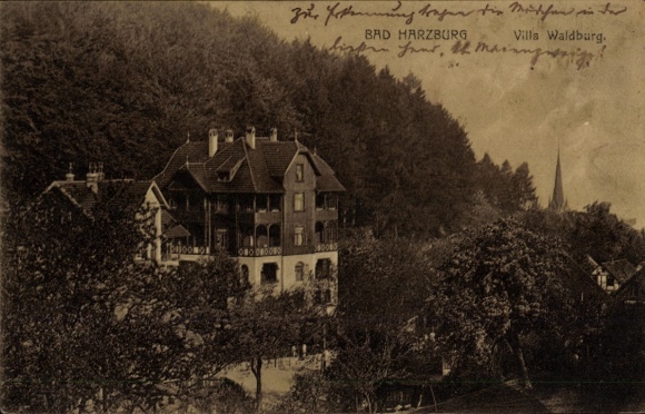 KP Bad Harzburg am Harz, Villa Waldburg, dziewczyny, drzewa,