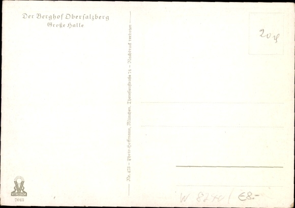 Postcard Obersalzberg Berchtesgaden, Berghof, Hitler House, Haus Wachenfeld, Great Hall