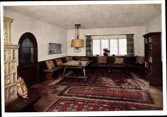 Ak Obersalzberg Berchtesgaden in Oberbayern, Haus Wachenfeld, Wohnzimmer