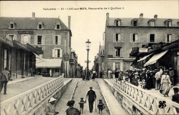 Ak Luc sur Mer Calvados, Passerelle de Quilhoc