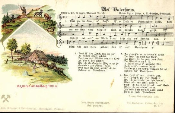 30 song cards, Anton Günther