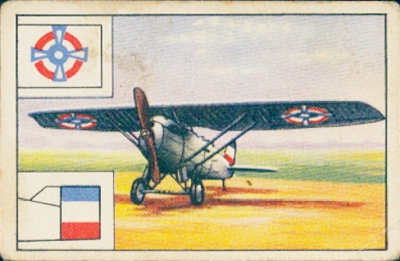 Collector's card The Conquest of the Air, Section VII Series A No. 6, Dewoitine DI-CI fighter aircraft, Yugoslavia