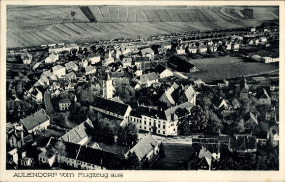 Postcard Aulendorf in Württemberg, aerial photograph