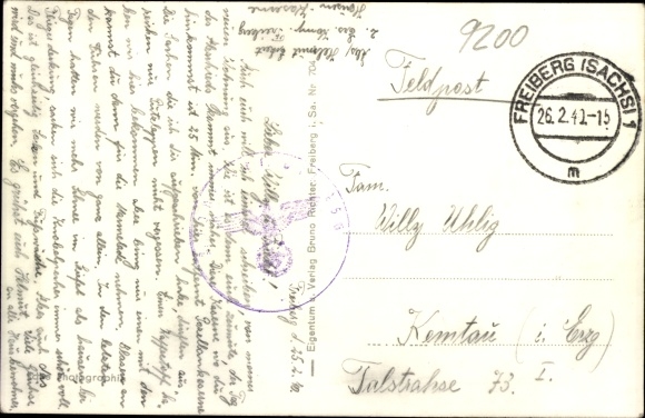 Postcard Freiberg in the district of Mittelsachsen, Hausenkaserne, Hauptwache