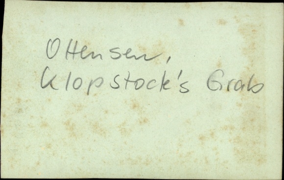 CdV Hamburg Ottensen around 1880/1890, Klopstock&#39;s grave