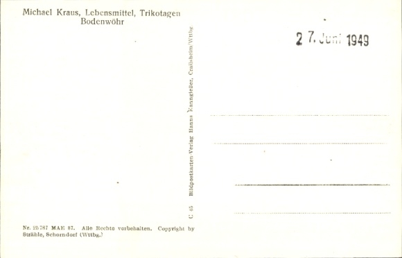 Postcard Bodenwöhr in the Upper Palatinate, aerial photograph