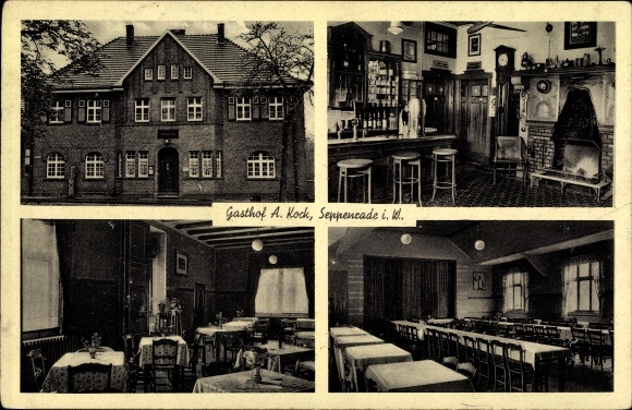 Postcard Seppenrade Lüdinghausen Münsterland, Gasthof A. Kork, interior view