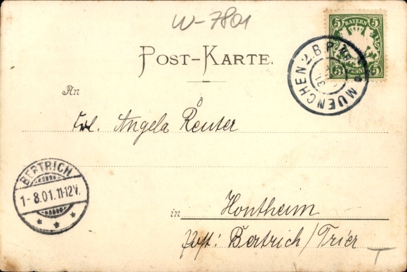 Postcard Stegen Inning am Ammersee, street section