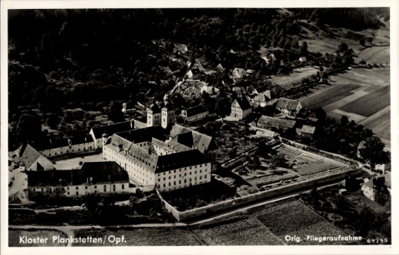 Ak Plankstetten Berching in der Fränkischen Alb Oberpfalz, Fliegeraufnahme