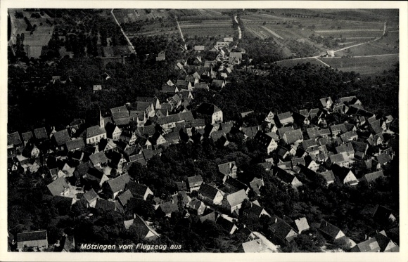 Ak Mötzingen in Württemberg, Fliegeraufnahme