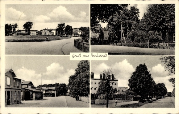 Ak Brokstedt in Holstein, Teilansichten, Straßenpartie
