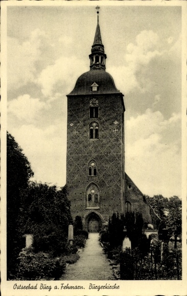 Postcard castle on the island of Fehmarn, Burgerkirche