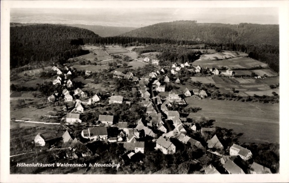 Postcard Waldrennach Neuenbürg an der Enz Black Forest, aerial photograph