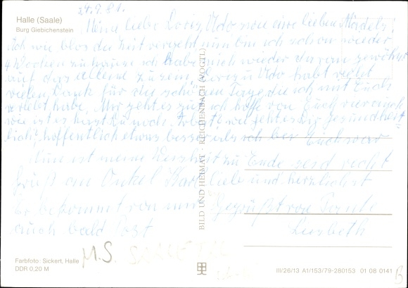 Postcard Halle an der Saale, Giebichenstein Castle, passenger ship