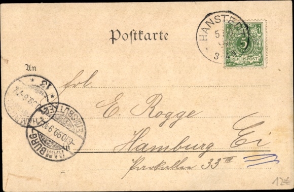 Postcard Nindorf Hanstedt in the Lüneburg Heath, inn "zum braunen Hirsch", observation tower