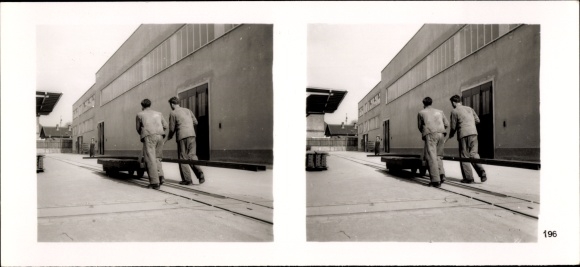 Stereo Raumbild Foto "Die NS-Musterbetriebe 1937-38" Nr. 506 III/196, Wieland Werke Ulm, Vöhringen