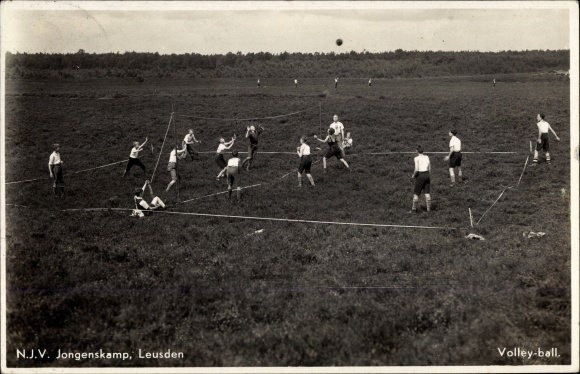 Postcard Leusden Utrecht Niederlande, NJV Boys Camp, Volleyball