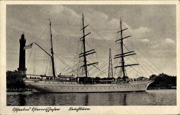 Postcard Chorzelin Easter Port Świnoujście Swinoujscie Pomerania, lighthouse, ship