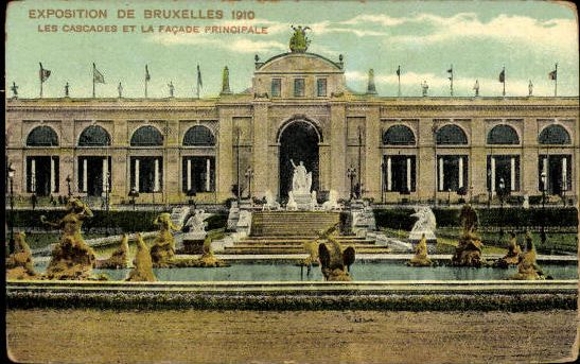 Set von 83 Ansichtskarten, Brüssel Weltausstellung 1910